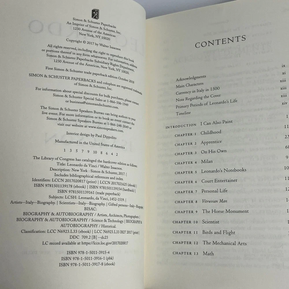 Leonardo da Vinci Walter Isaacson Biography Paperback 9781501139161 History Art